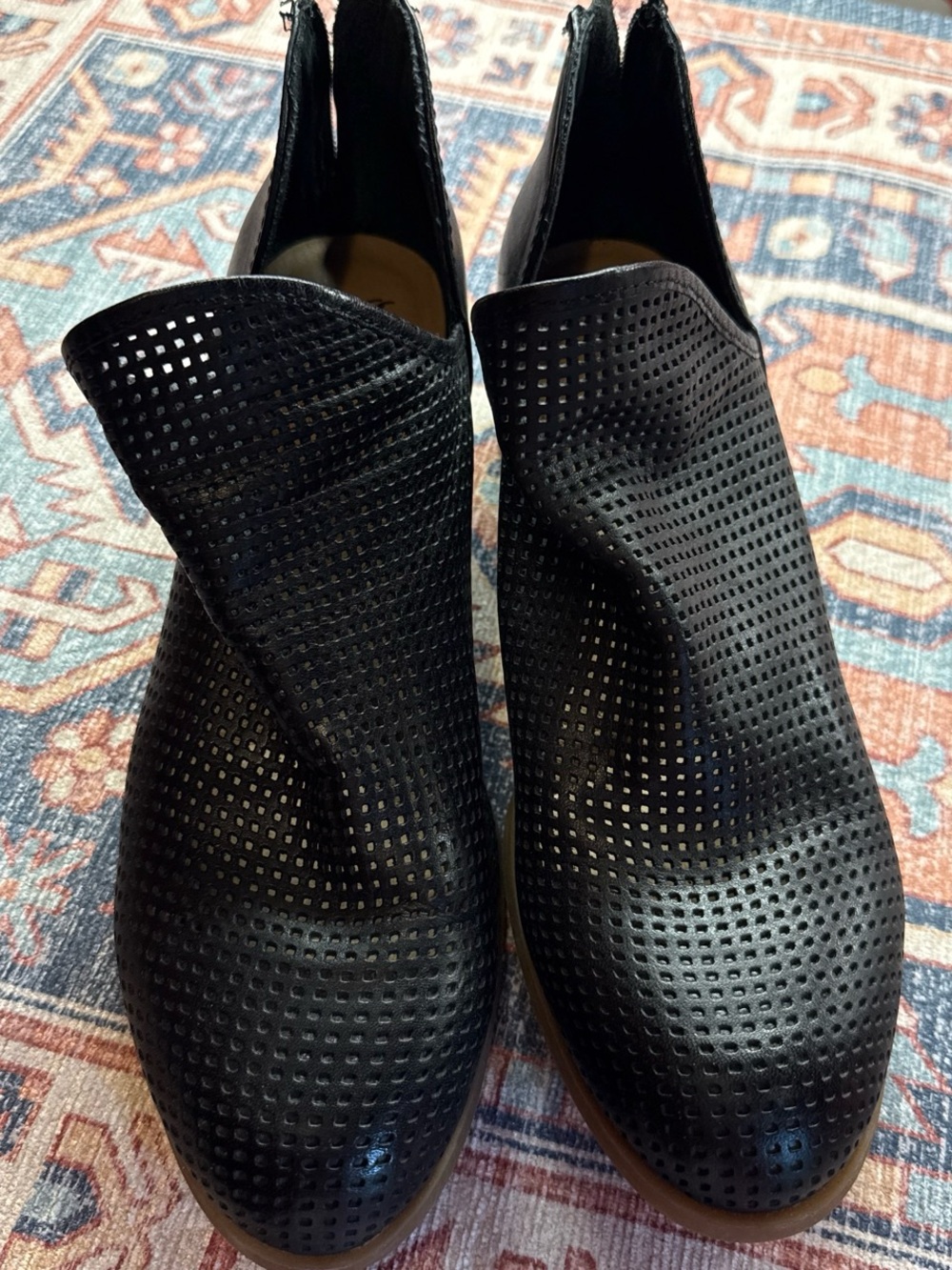 Sofft Black Perforated Ankle Booties